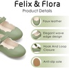 image:imageFelix amp Flora Toddler Flower Girl Dress Shoes  Baby Girl Ballet Mary Jane Flats for Party School WeddingSpring Green