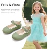 image:imageFelix amp Flora Toddler Flower Girl Dress Shoes  Baby Girl Ballet Mary Jane Flats for Party School WeddingSpring Green