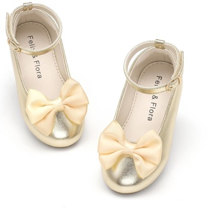 image:imageFelix amp Flora Toddler Flower Girl Dress Shoes  Baby Girl Ballet Mary Jane Flats for Party School WeddingBf31bright Gold