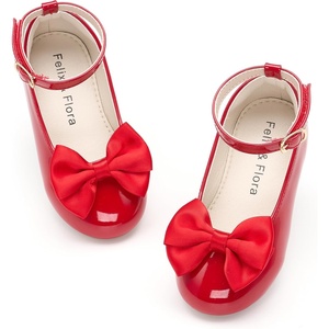 image:imageFelix amp Flora Toddler Flower Girl Dress Shoes  Baby Girl Ballet Mary Jane Flats for Party School WeddingBf31pl Red