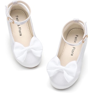 image:imageFelix amp Flora Toddler Flower Girl Dress Shoes  Baby Girl Ballet Mary Jane Flats for Party School WeddingBf32white