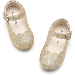 image:imageFelix amp Flora Toddler Flower Girl Dress Shoes  Baby Girl Ballet Mary Jane Flats for Party School WeddingGlitter Gold