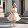 image:imageFelix amp Flora Toddler Flower Girl Dress Shoes  Baby Girl Ballet Mary Jane Flats for Party School WeddingB888fl Gold