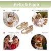 image:imageFelix amp Flora Toddler Flower Girl Dress Shoes  Baby Girl Ballet Mary Jane Flats for Party School WeddingB888fl Gold
