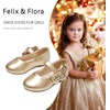 image:imageFelix amp Flora Toddler Flower Girl Dress Shoes  Baby Girl Ballet Mary Jane Flats for Party School WeddingB888fl Gold