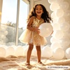 image:imageFelix amp Flora Toddler Flower Girl Mary Jane Shoes  Little Girls Dress Flats Princess Wedding PartyBh24glitter Gold