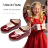 image:imageFelix amp Flora Toddler Girl Dress Shoes  Flower Girl Ballet Flats School Wedding PartyBf19pl Burgundy