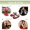 image:imageFelix amp Flora Toddler Girl Dress Shoes  Flower Girl Ballet Flats School Wedding PartyBf19pl Burgundy