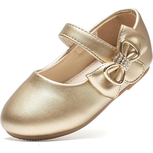 image:imageFelix amp Flora Toddler Flower Girl Dress Shoes  Baby Girl Ballet Mary Jane Flats for Party School WeddingB888fl Gold