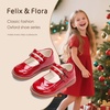 image:imageFelix amp Flora Toddler Girl Mary Jane Dress Shoes  School Oxford Flats for Girl Party ShoesB441red