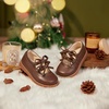 image:imageFelix amp Flora Toddler Little Girl Mary Jane Dress Shoes  Ballet Flats for Easter Flower Girl Party School ShoesB433brown