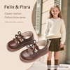 image:imageFelix amp Flora Toddler Little Girl Mary Jane Dress Shoes  Ballet Flats for Easter Flower Girl Party School ShoesB433brown