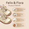 image:imageFelix amp Flora Toddler Little Girl Mary Jane Dress Shoes  Ballet Flats for Easter Flower Girl Party School ShoesB433gold