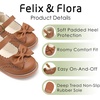 image:imageFelix amp Flora Toddler Little Girl Mary Jane Dress Shoes  Ballet Flats for Easter Flower Girl Party School ShoesB439brown
