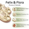 image:imageFelix amp Flora Toddler Little Girl Mary Jane Dress Shoes  Ballet Flats for Easter Flower Girl Party School ShoesB439gold