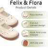 image:imageFelix amp Flora Toddler Little Girl Mary Jane Dress Shoes  Ballet Flats for Easter Flower Girl Party School ShoesB440beige
