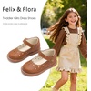 image:imageFelix amp Flora Toddler Little Girl Mary Jane Dress Shoes  Ballet Flats for Easter Flower Girl Party School ShoesB440brown