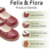 image:imageFelix amp Flora Toddler Little Girl Mary Jane Dress Shoes  Ballet Flats for Easter Flower Girl Party School ShoesB440burgundy