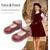image:imageFelix amp Flora Toddler Little Girl Mary Jane Dress Shoes  Ballet Flats for Easter Flower Girl Party School ShoesB440burgundy
