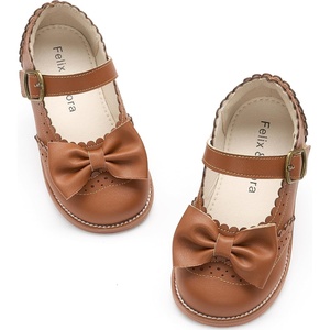image:imageFelix amp Flora Toddler Little Girl Mary Jane Dress Shoes  Ballet Flats for Easter Flower Girl Party School ShoesB439brown