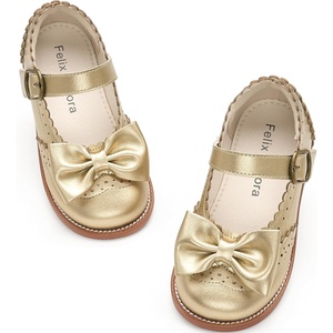 image:imageFelix amp Flora Toddler Little Girl Mary Jane Dress Shoes  Ballet Flats for Easter Flower Girl Party School ShoesB439gold