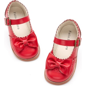 image:imageFelix amp Flora Toddler Little Girl Mary Jane Dress Shoes  Ballet Flats for Easter Flower Girl Party School ShoesB439red