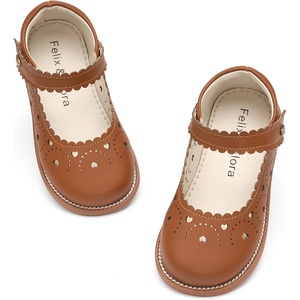image:imageFelix amp Flora Toddler Little Girl Mary Jane Dress Shoes  Ballet Flats for Easter Flower Girl Party School ShoesB440brown