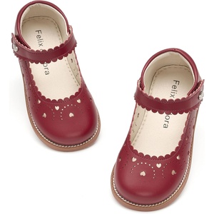 image:imageFelix amp Flora Toddler Little Girl Mary Jane Dress Shoes  Ballet Flats for Easter Flower Girl Party School ShoesB440burgundy