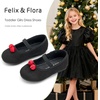 image:imageFelix amp Flora Toddler Flower Girl Dress Shoes  Girl Ballet Flats Party School Shoes WeddingBf33black