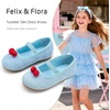 image:imageFelix amp Flora Toddler Flower Girl Dress Shoes  Girl Ballet Flats Party School Shoes WeddingBf33blue