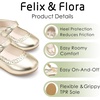 image:imageFelix amp Flora Toddler Girl Dress Shoes  Flower Girl Ballet Flats School Wedding PartyBf19bright Gold