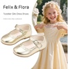 image:imageFelix amp Flora Toddler Girl Dress Shoes  Flower Girl Ballet Flats School Wedding PartyBf19bright Gold