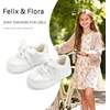 image:imageFelix amp Flora ToddlerLittle Kid Girls Running Shoes Glitter Sneakers Princess Fashion Casual Sports ShoesBs833glitter White