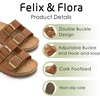 image:imageFelix amp Flora Toddler Kids Sandals Boys Girls Cork Footbed Slide With Adjustable Double Buckles Open Toe Casual Shoes