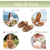 image:imageFelix amp Flora Toddler Kids Sandals Boys Girls Cork Footbed Slide With Adjustable Double Buckles Open Toe Casual Shoes